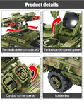 LEGO WW2 Chariot Missile Car Vehicle Model Building Blocks Military Technic Weapons Army Tank Soldier Figures Bricks