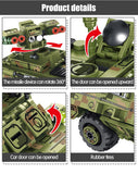 LEGO WW2 Chariot Missile Car Vehicle Model Building Blocks Military Technic Weapons Army Tank Soldier Figures Bricks