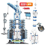 LEGO City Spaceship RC Aerospace Rocket Building Blocks Technic Remote Control Carrier Space Launch Bricks Toys For Children